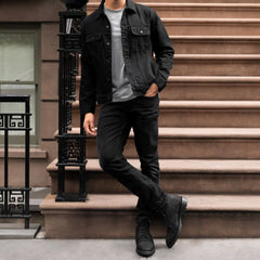 Denim Trucker Jacket | Pitch Black