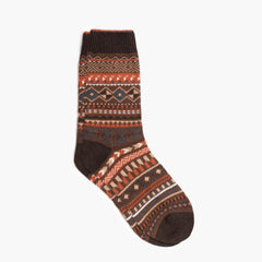 Women's Geo Sock | Burnt Crimson