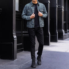 Denim Trucker Jacket | Faded Indigo