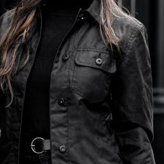 Waxed Canvas Field Jacket | Black
