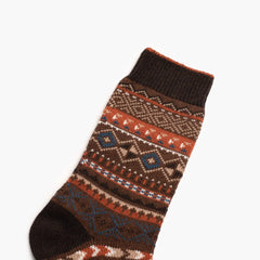 Women's Geo Sock | Burnt Crimson