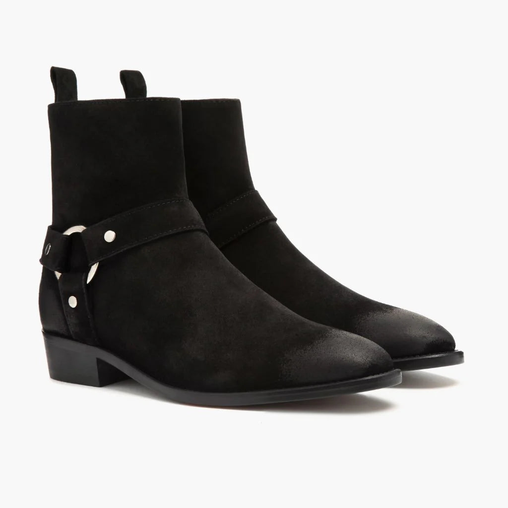 [S] Harness | Black Suede