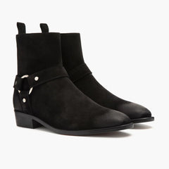 [S] Harness | Black Suede
